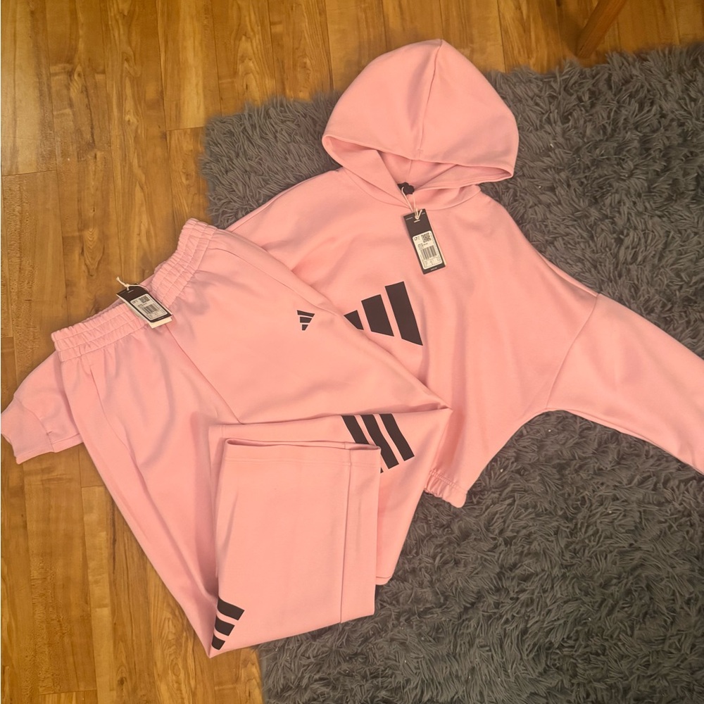 Adidas Women’s Future Icons Pink Tracksuit Set
